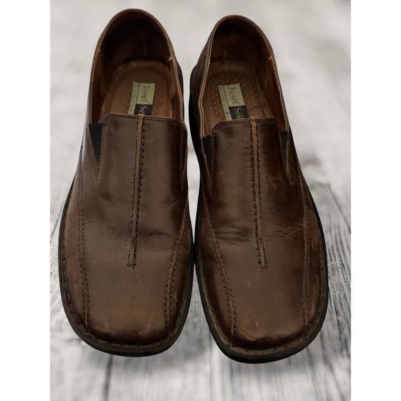 Josef Seibel Shoes - Josef Seibel Slip On Loafers Women 41 (9.5) Brown Dark Academia Leather Comfort